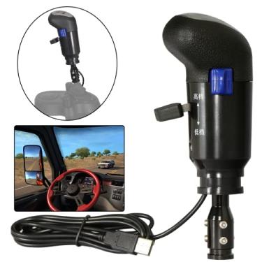 Imagem de XSLOER USB Truck Simulator Shifter - Gearshifter Knob para ETS2 e ATS - Compatível com THRUSTMASTER TH8A e Logitech G29 G27 G25 G920 H - USB Plug and Play