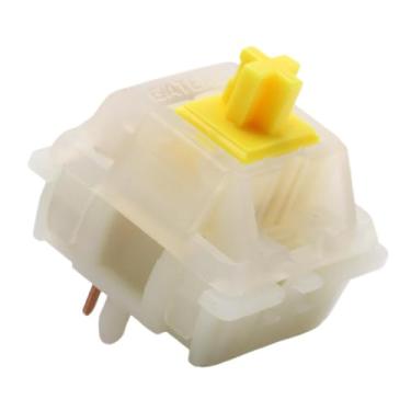 Imagem de BGKYPRO Interruptores Gateron Milky Yellow Pro Lineares Pré-lubrificados 5 Pinos para Teclado Mecânico Gaming Mx (35 peças)
