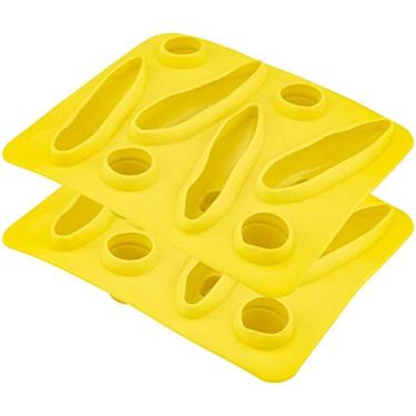 Imagem de Fairly Odd Novelties Pacote com 2 bandejas para cubos de gelo submarino, tamanho único, amarelo