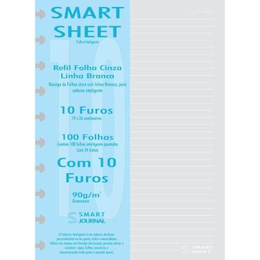 Imagem de Refil Caderno Inteligente 90G 100 Fls Pauta Branca 10 Furos