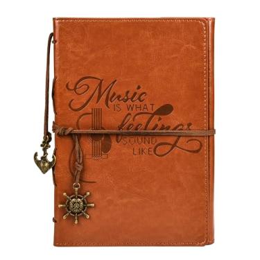 Imagem de Zhitongda Caderno personalizado exclusivo com tema de música, presentes legais para amantes de música, músicos, escritores, professores de música, cantores, amantes de música, diário de composição,