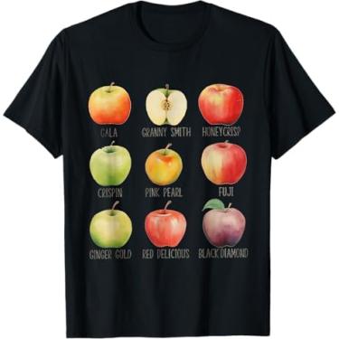 Imagem de Camiseta infantil Fall Apple Picking Apple Orchard Boho Farm FESH, Preto, XGG