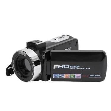 Imagem de Câmera Digital, Tela de Rotação TFT de 3 Polegadas 1080P 30MP 18X Filmadora de Vídeo Com Luz de Preenchimento USB para Adolescentes Adultos iniciantes.