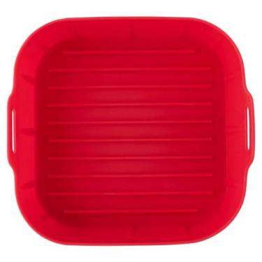 Imagem de Cesto de silicone fritadeira airfryer quadrado 16 cm - Clink, Vermelho