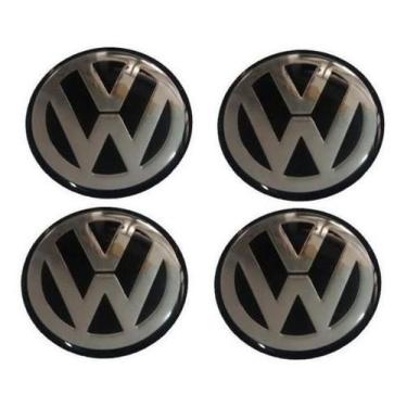 Imagem de Jogo De Emblema Vw 65Mm Resinado Para Calotas De Roda Liga - Tf Calota