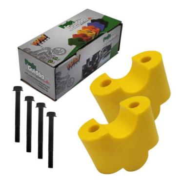 Imagem de Suporte Guidão Moto Mais Alto Universal Mancal - WM Peças, Amarelo