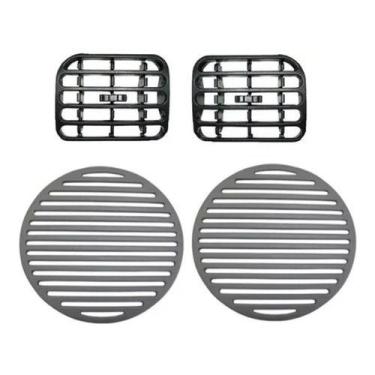 Imagem de Kit Difusor Ar Central Renault Clio E Tela Grade Cinza Claro - Claupla