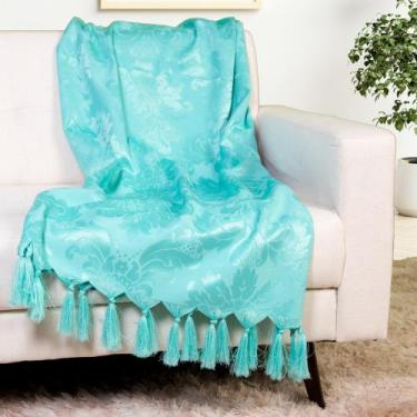 Imagem de Xale Para Sofá Jacquard Gigante 1,80x2,80  - Decorame, tiffany