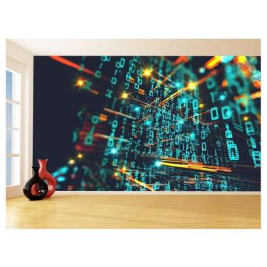 Imagem de Papel De Parede 3D Tecnologia Computadores Bits 3,5M Tec19 - Você Deco