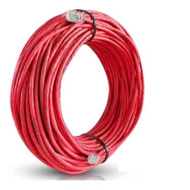 Imagem de Cabo De Rede Patch Cord Cat6 5metros 5m Cat6 Vermelho Giga - Tozz