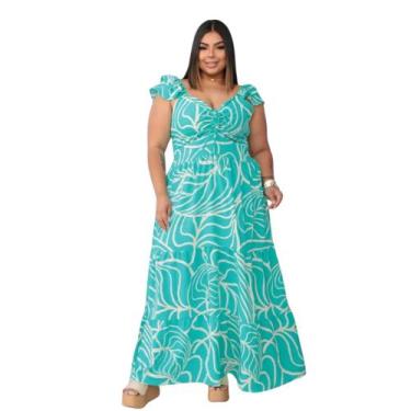 Imagem de Vestido Longo Estampado Manguinha G1g2g3 E G4 1 geração - Reyn Store, 