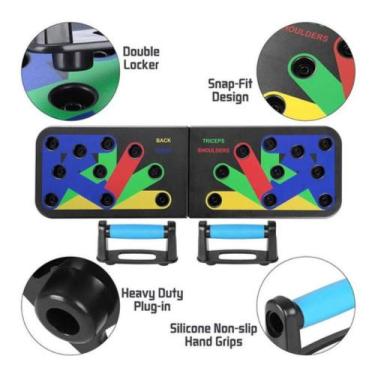 Imagem de Apoio prancha Flexão Musculos peitoral Treinamento Musculação - Novo S