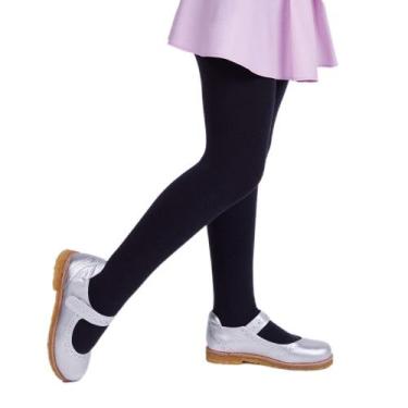 Imagem de Meia Calça Lisa Fio 80 Infantil Meninas Loba Lupo Em Algodão Para O In