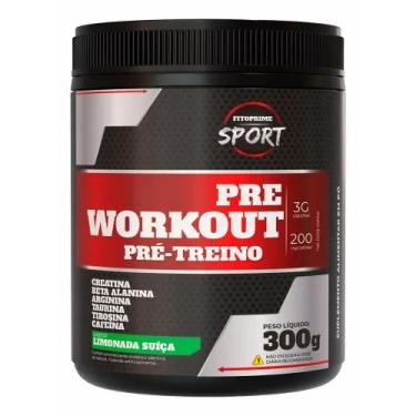 Imagem de Pré-treino Energético 300g Creatina Arginina Beta Alanina Limonada Suí