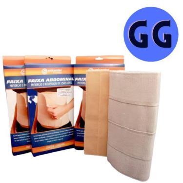 Imagem de Cinta Abdominal e Torácica Faixa Elástica 3 Gomos GG Pós Cirúrgico Ces