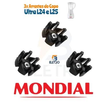 Imagem de Kit 3 Arrastador do Copo Orig para Liquidificador Mondial Ultra L-25