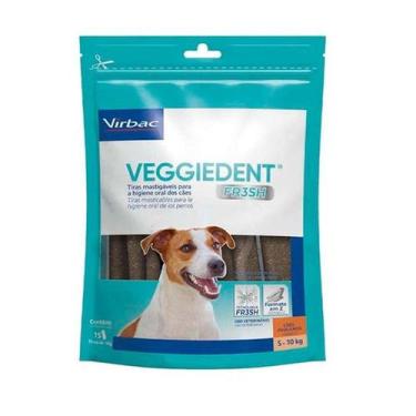 Imagem de Tiras Mastigáveis VeggieDent Fresh para Cães Virbac - Cães de 5 a 10kg