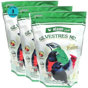 Imagem de Alcon Club Silvestres Mix 550g Super Premium Kit Com 3 unidades