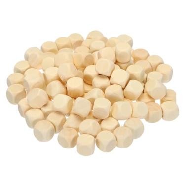 Imagem de PATIKIL Dados em branco de madeira de 15 mm, 120 peças inacabadas de 6 lados com blocos de madeira quadrados de canto redondo para projetos de artesanato DIY
