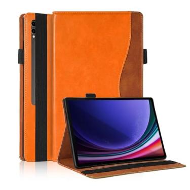 Imagem de TIPOYOROO Capa para tablet Galaxy Tab S8 Plus 2022/S7 FE 2021/S7 Plus 2020 12,4 polegadas Business PU couro com compartimento para cartão e caneta suporte à prova de choque para tablet Samsung Tab S8+/Tab S7+