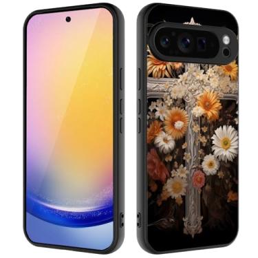 Imagem de Capa para Pixel 9 Pro XL, capa protetora ultrafina de silicone líquido antiderrapante elegante, adequada para Google Pixel 9 Pro XL, Cross
