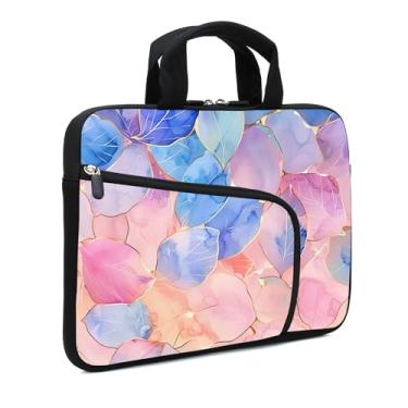Imagem de XMBFZ Capa para laptop - capa para Chromebook, Ultrabook e tablet de 11,6 a 12,2 polegadas com alça de neoprene e dois bolsos (folha)
