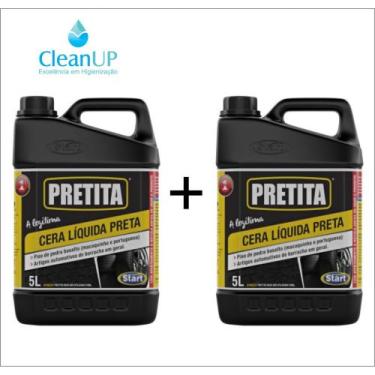 Imagem de Cera Liquida Preta 5l Start Pretita Kit C/2