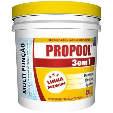 Imagem de Cloro para Piscina Estabilizado Propool 3 em 1 10 kg - Hidroall