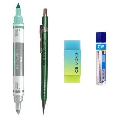 Imagem de Kit 4 Lapiseira BOHO 0.7m VD +Borracha +Grafite + Lumini Ex - Cis