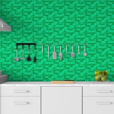 Imagem de Papel De Parede Adesivo Azulejo Pastilhas N06062 0,58X2,5M - Adesivo B