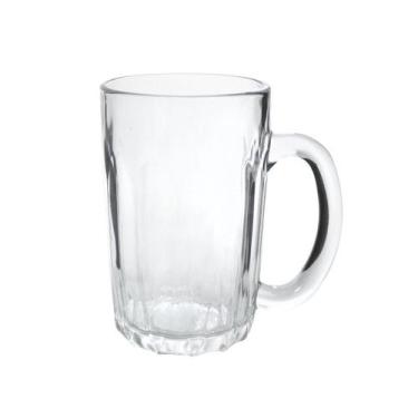 Imagem de Caneca de vidro transparente com alça 330ml - Rio de Ouro