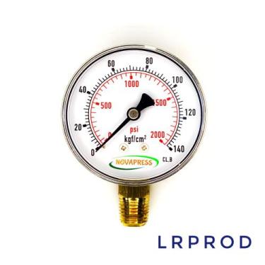 Imagem de Manômetro vertical - diam.63mm (2.1/2 ) com escala de 0-140 KGF/CM2 x 