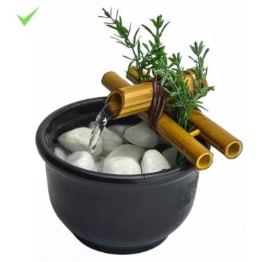 Imagem de Fonte De Agua Cascata Biqueira Em Bambu Decoracao Novidade - CompreCer