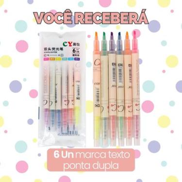 Imagem de Kit Marca Texto 6 Cores Tons Neon Pastel - Escolha Seu Kit - Marca Tex