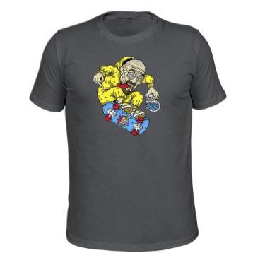 Imagem de Camiseta Plus Size Unissex Malha 30.1 Estampada Skatista Irado - Surpr