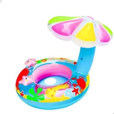 Imagem de Boia Bebê Cobertura Cogumelo Inflável Protege Do Sol Assento - Genêric