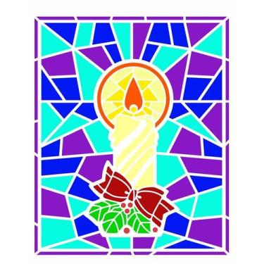 Imagem de Stencil Pintura Vitral Vela 20x25 2742 OPA