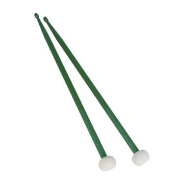 Imagem de Almencla Baquetas de tambor de percussão, 2 peças, acessório leve de instrumento musical, cabeça de feltro, aperto ergonômico para desempenho, Verde Escuro