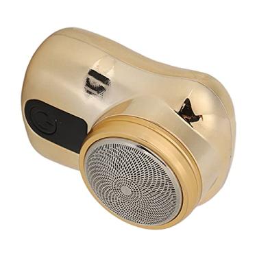 Imagem de Aparador de Barba Sem Fio, Aparador de Barba Recarregável Com Lâmina Curvada à Prova d'água, Mini Tamanho para Viagens (Ouro)