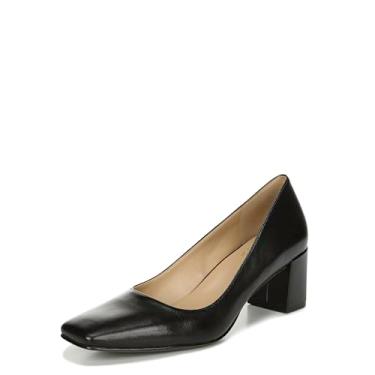 Imagem de Naturalizer Sapato feminino Karina salto baixo bico quadrado, Couro preto, 7.5 Narrow