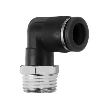 Imagem de HARFINGTON Conexões Push to Connect Cotovelo Macho Tubo de 1/2 Polegada OD x 1/2 Polegada NPT Rosca Plástico Conexão Rápida Mangueira de Ar Kit de Encaixe Pneumático Conector de Bloqueio de Pressão