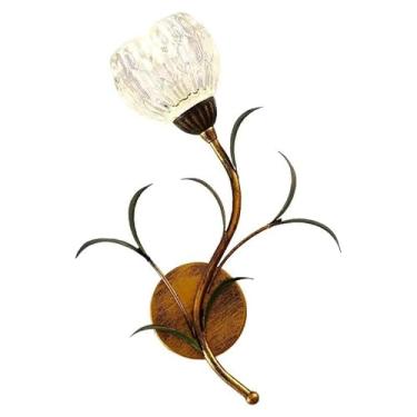 Imagem de Luminárias de parede de cristal de criatividade francesa, flores de personalidade, arandelas de parede para quarto, base de metal E12/E14 de 15,3 pol. para sala, bar, cozinha, corredor, esca
