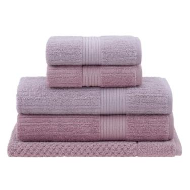 Imagem de Buddemeyer, Jogo Toalhas Banhão Buddemeyer 5p Fio Penteado Rosa 0124