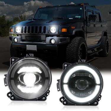 Imagem de Mynoway Substituição de faróis de LED para Humme'r 1992-2001 H1&H2 2003-2009(H2 precisa de adaptador 9007 macho para fêmea H4, pacote não incluído)