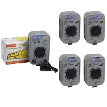 Imagem de Espanta rato repelente ultrasonico sonoro zebu + 4 emissores