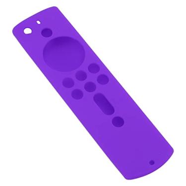 Imagem de Fire TV Stick 4K 2018 Capa Protetora Remota de Silicone à Prova de Choque para Aderência Antiderrapante, Adequada para a Pele para Crianças e Animais de Estimação (Volet)
