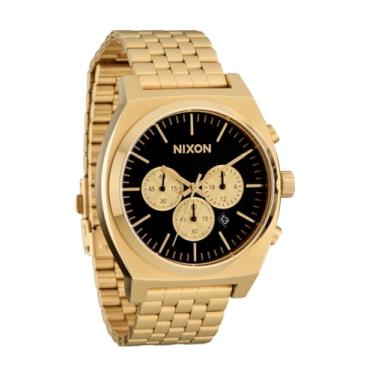 Imagem de Nixon Relógio cronógrafo masculino Time Teller dourado/preto/dourado 40,5 mm, ouro/preto/ouro, Cronógrafo Time Teller