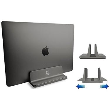 Imagem de GodSpin: Suporte vertical ajustvel para laptop de mesa, resistente, economiza espao, compatvel com MacBook Pro/Air e outros laptops (ate 51,6 cm)