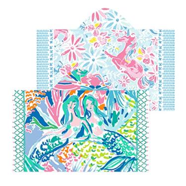 Imagem de Toalha de banho com capuz para meninas, tamanho grande, 127 cm C x 76 cm L para crianças de 3 a 12 anos, capa de praia com capuz de microfibra macia leve de secagem rápida, sereia e unicórnio, pacote