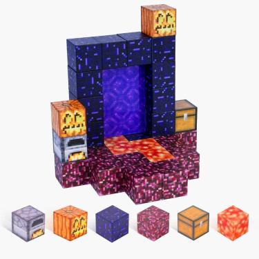 Imagem de Blocos magnéticos KuabuQu Build Mine World 32 unidades para crianças de 3 a 10 anos